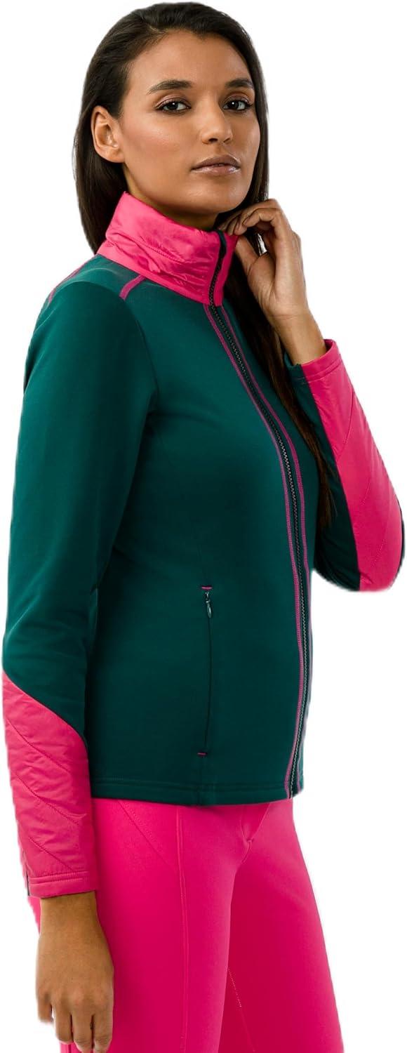 imageHEAD Womens Asteria Full Zip Midlayer Power Stretch QuickDry Performance StandUp CollarDark Teal