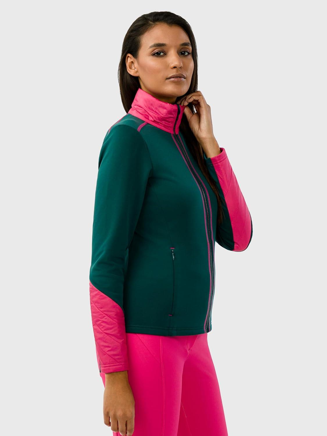 imageHEAD Womens Asteria Full Zip Midlayer Power Stretch QuickDry Performance StandUp CollarDark Teal