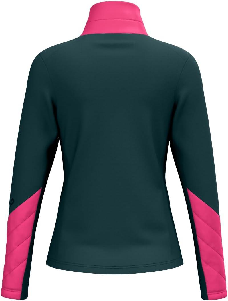 imageHEAD Womens Asteria Full Zip Midlayer Power Stretch QuickDry Performance StandUp CollarDark Teal