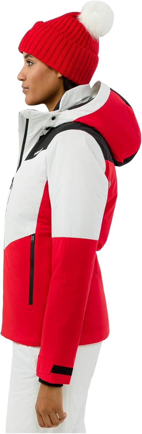 imageHEAD Womens Element Insulated Ski Jacket Waterproof Mechanical Stretch Detachable Hood Snow GaiterRed Black