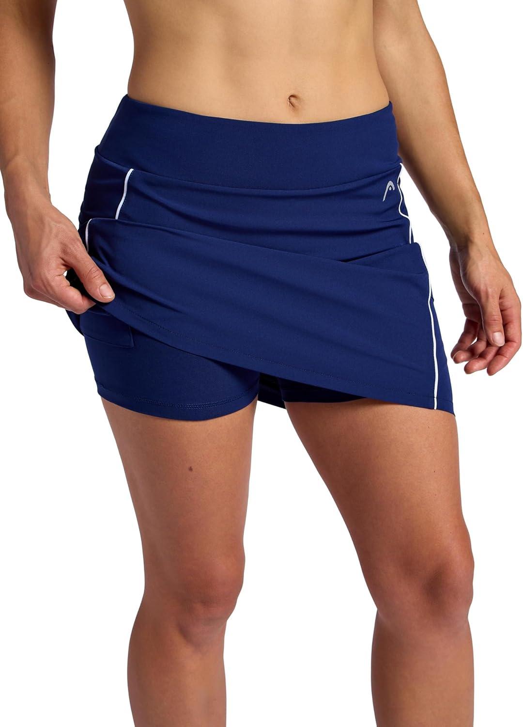 imageHEAD Womens Golf Skort Standard Fit 17 Inseam MidRise Stretch Lightweight FabricMedieval Blue