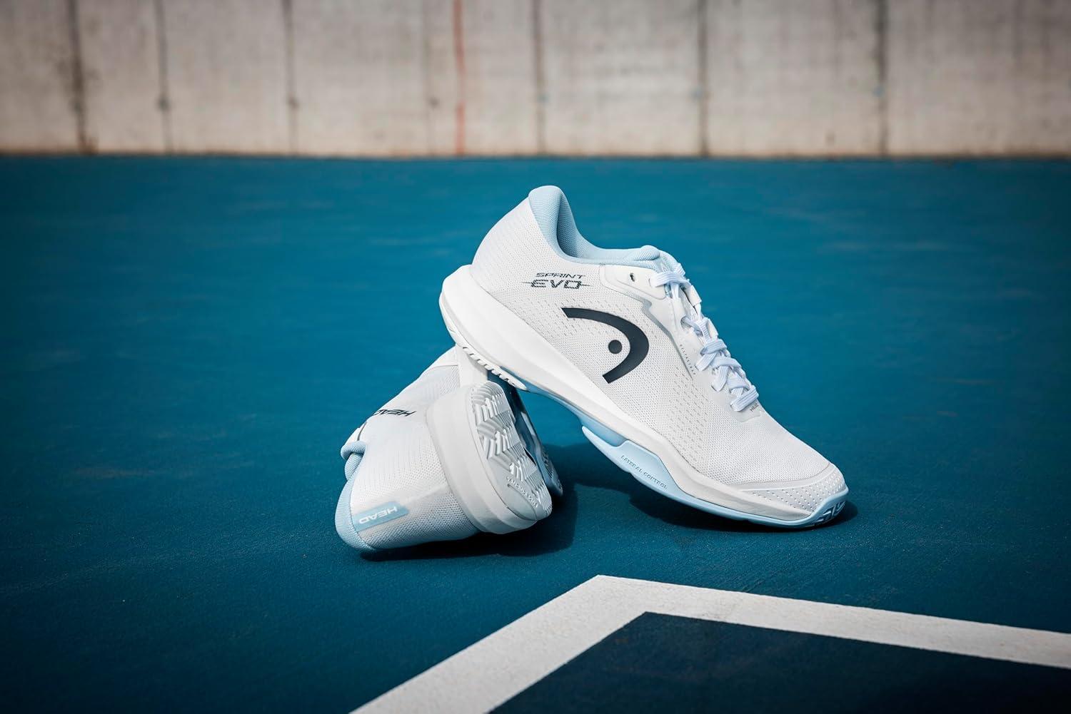 imageHEAD Womens Sprint Evo 40 Tennis Shoe Lightweight Speed Breathable Comfort Durable AllCourt PerformanceWhiteLight Blue