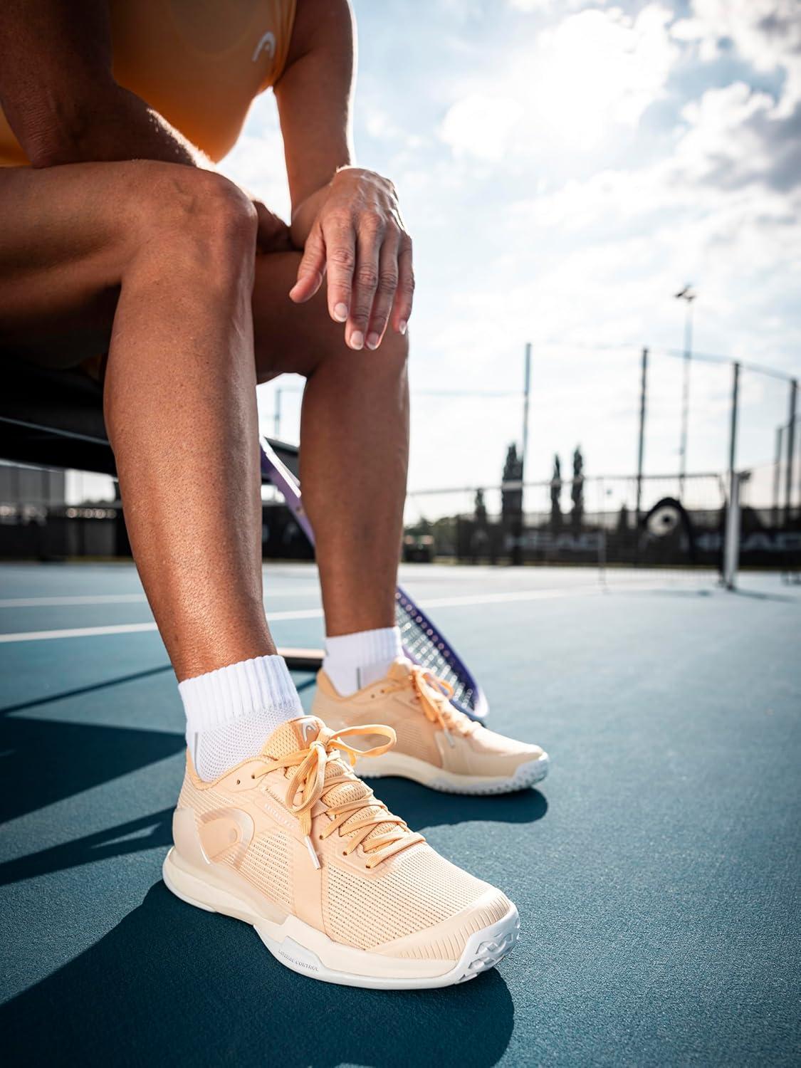 imageHEAD Womens Sprint Pro 40 Tennis Shoe Lightweight Breathable AllCourt PerformanceApricotVanilla
