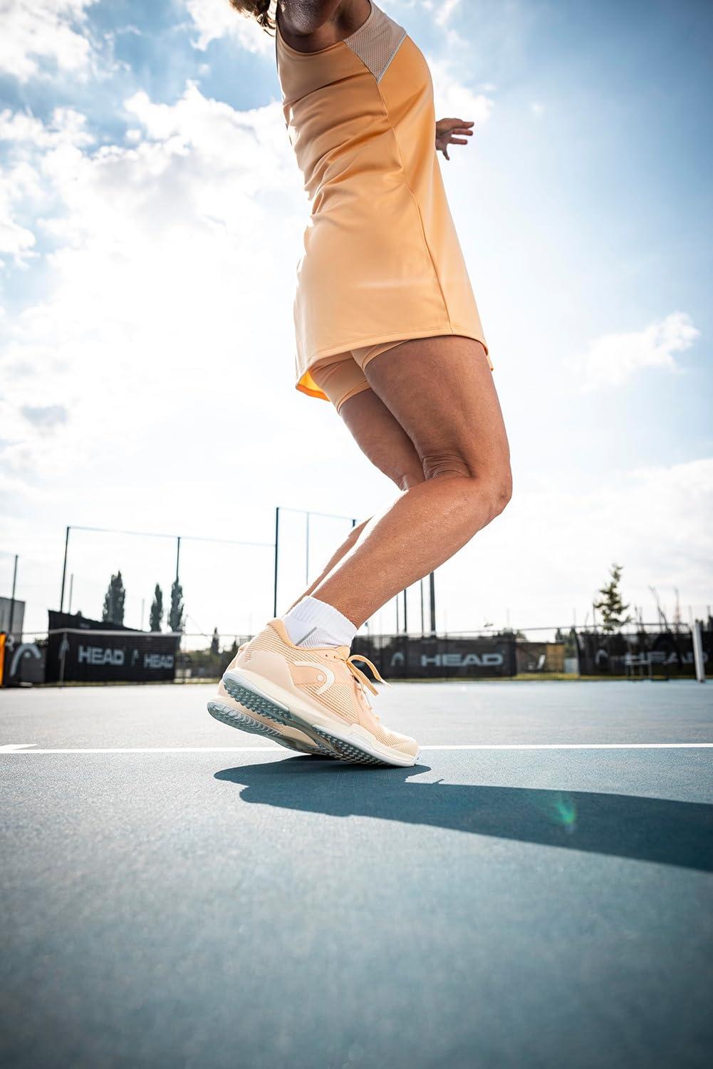 imageHEAD Womens Sprint Pro 40 Tennis Shoe Lightweight Breathable AllCourt PerformanceApricotVanilla