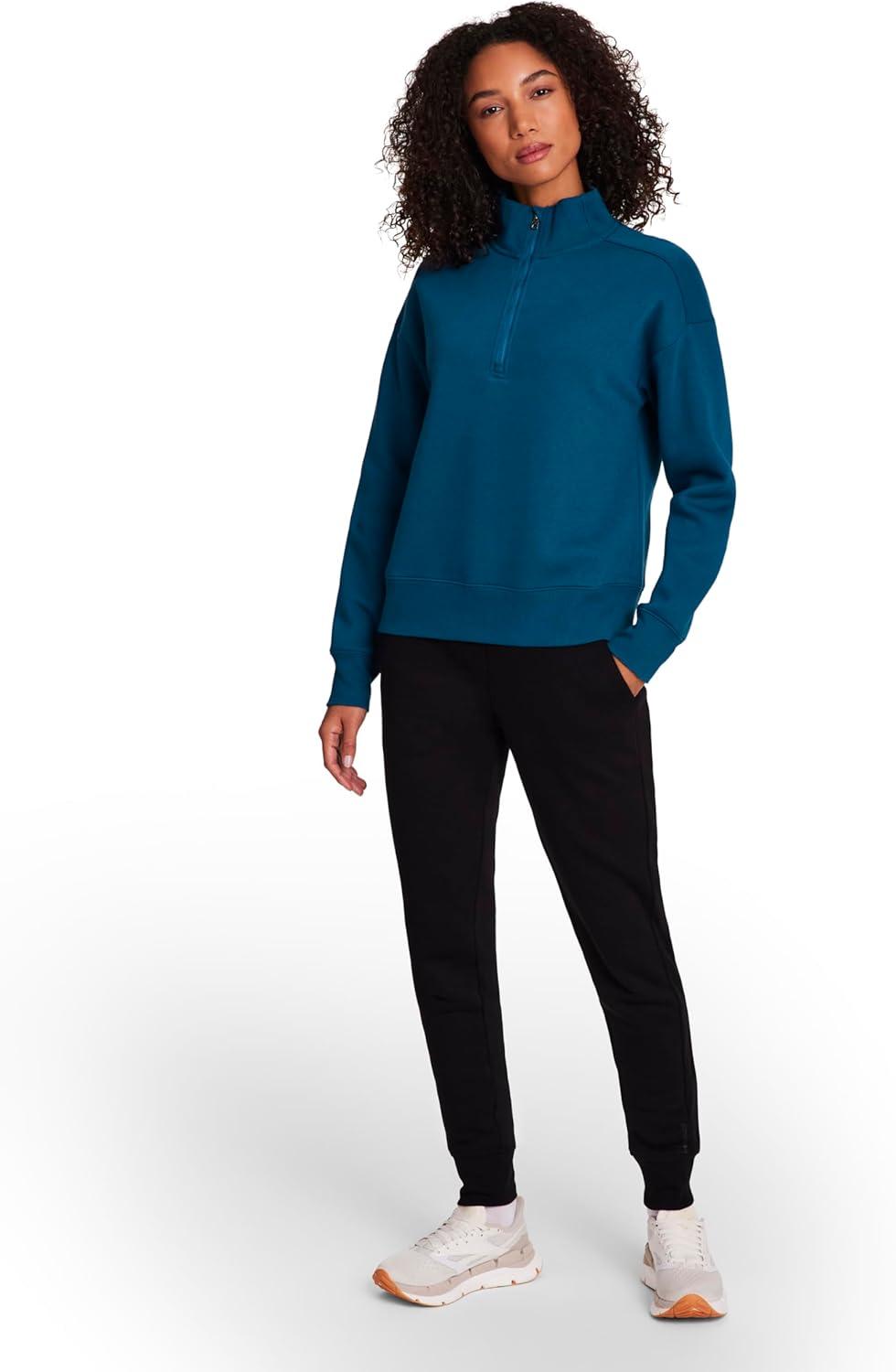 imageHEAD Womens Supersoft Fleece Halfzip Relaxed Fit Midweight Fleece MaterialInk Blue