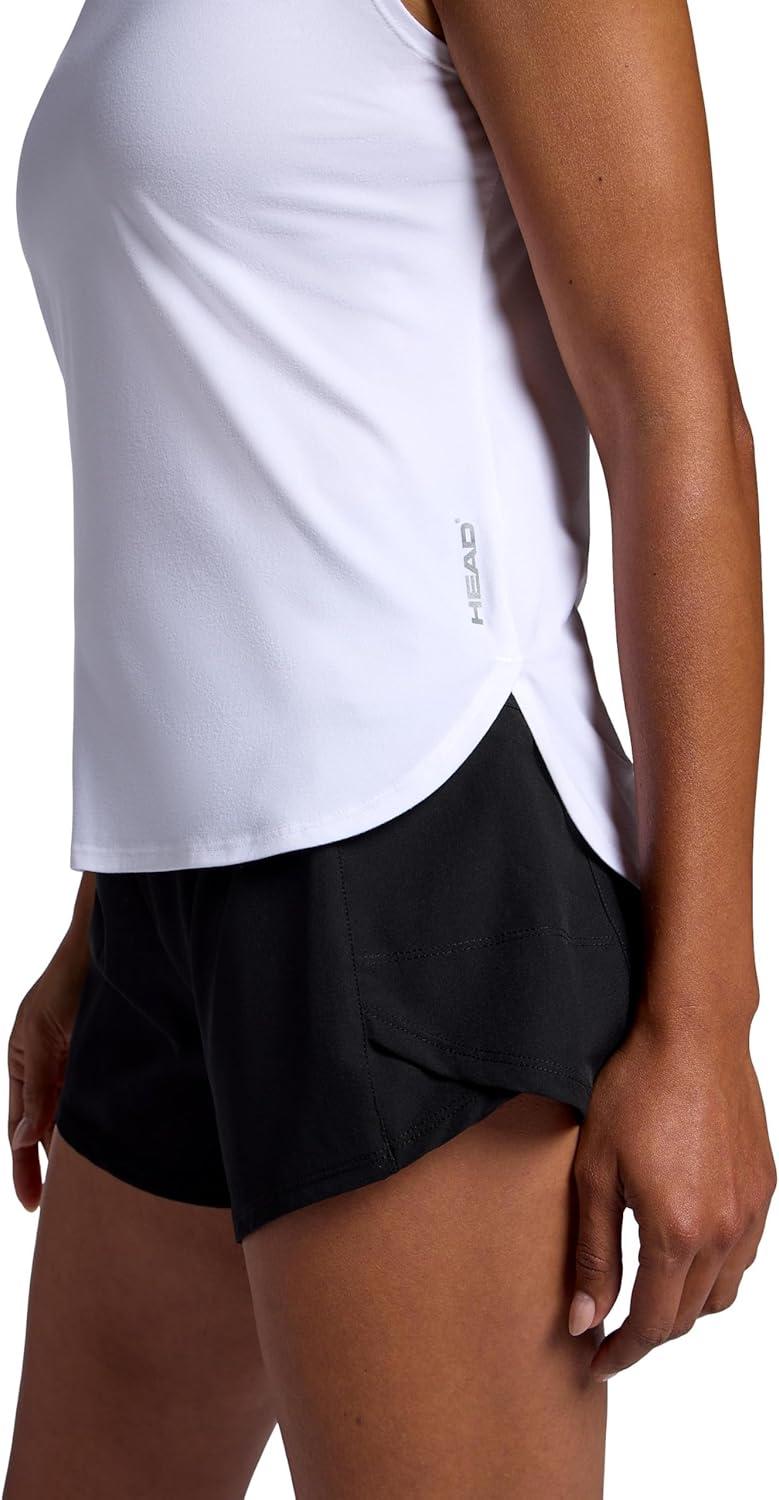 imageHead Womens Balance VNeck Tank Top Relaxed Fit Stretch Midweight MaterialStark White