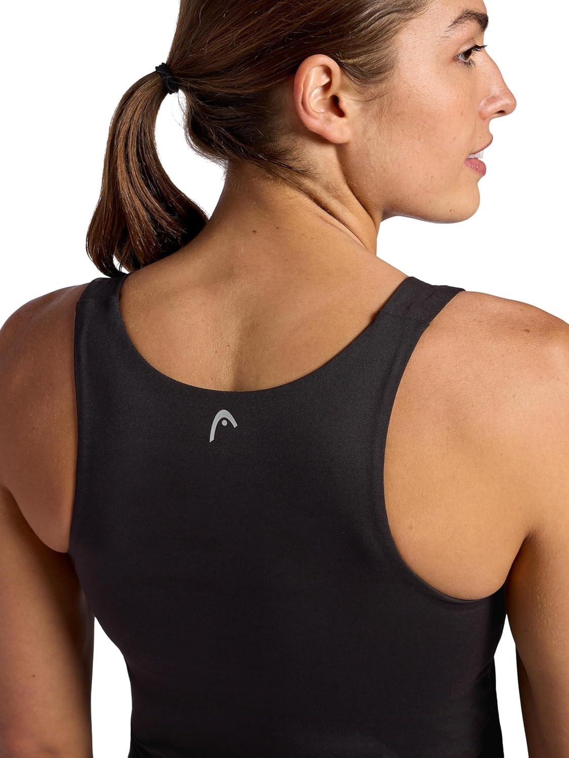 imageHead Womens MediumImpact Everyday Bra Tank Top Slim Fit Stretch Midweight Material MoistureWickingBlack