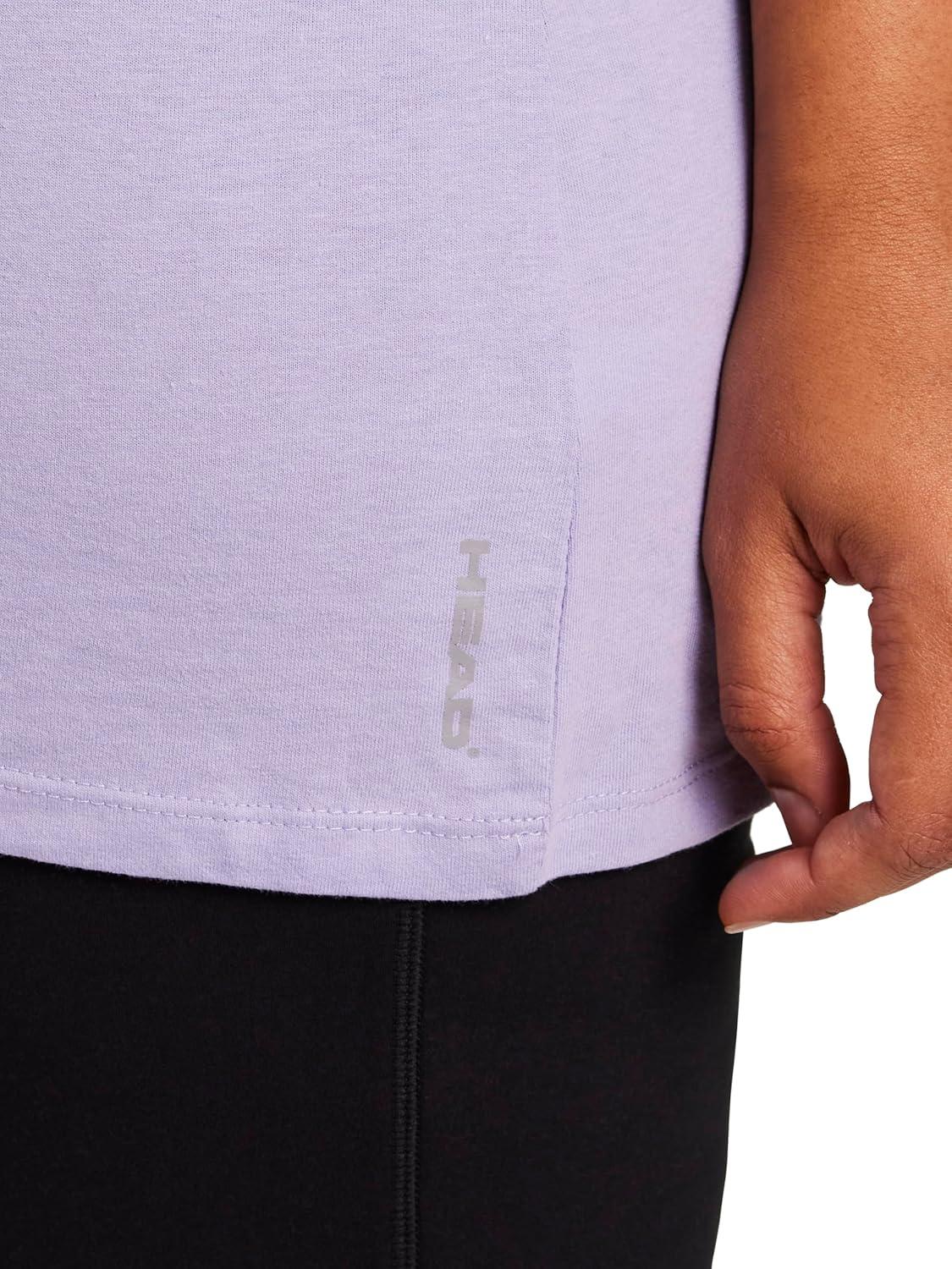 imageHead Womens Mountains Reverb Top Relaxed Fit Lightweight Jersey MaterialHeirloom Lilac