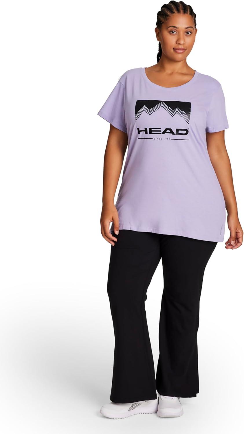 imageHead Womens Mountains Reverb Top Relaxed Fit Lightweight Jersey MaterialHeirloom Lilac