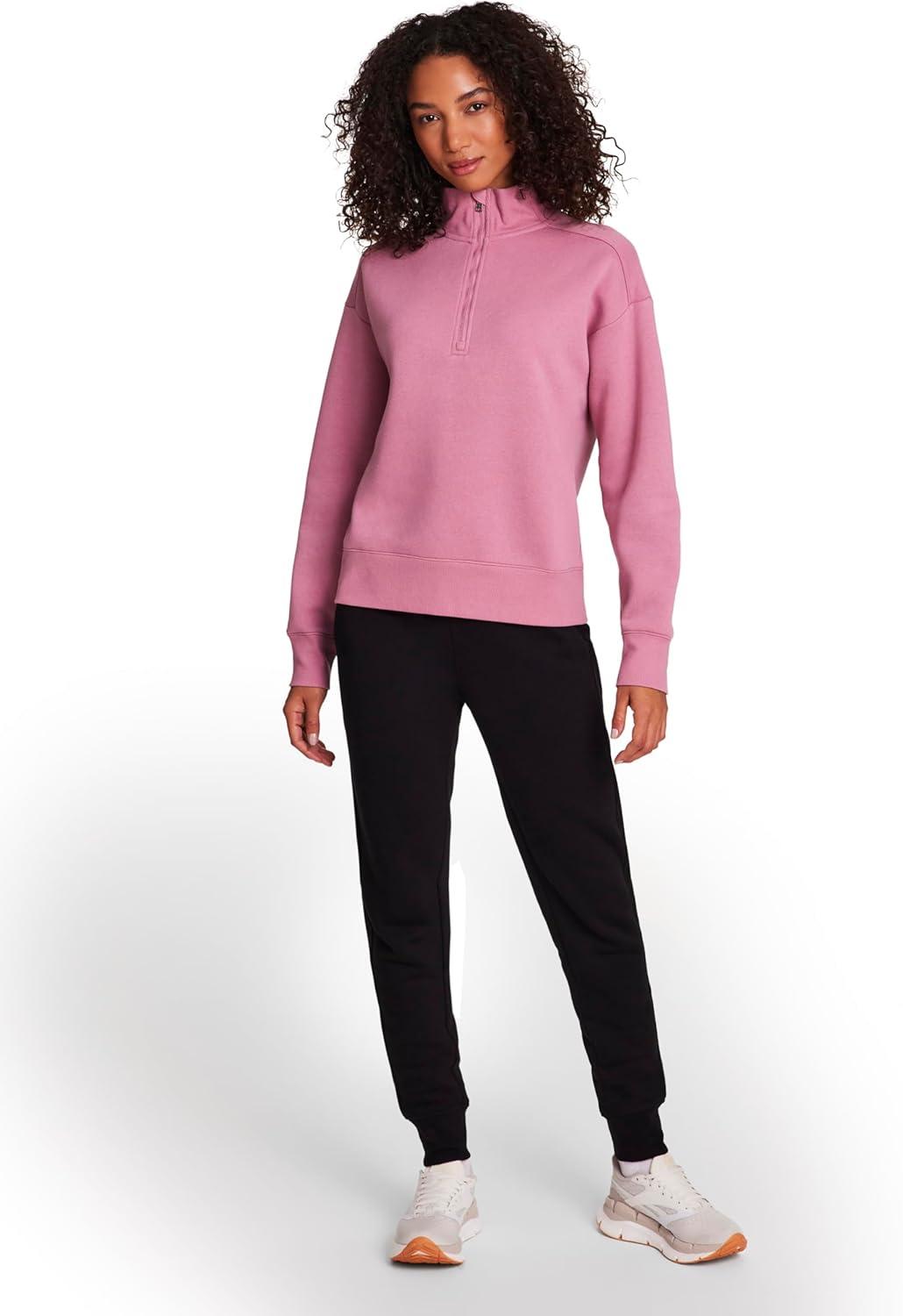 imageHead Womens Rib Mix Jogger Slim Fit 29 Inseam Lightweight CottonPoly Fleece MaterialBlack