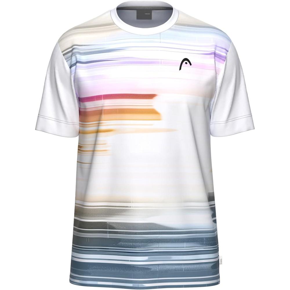 imageHEAD Boys Topspin Performance TShirt Moisture Wicking Athletic Tee with Modern PrintPurple Print