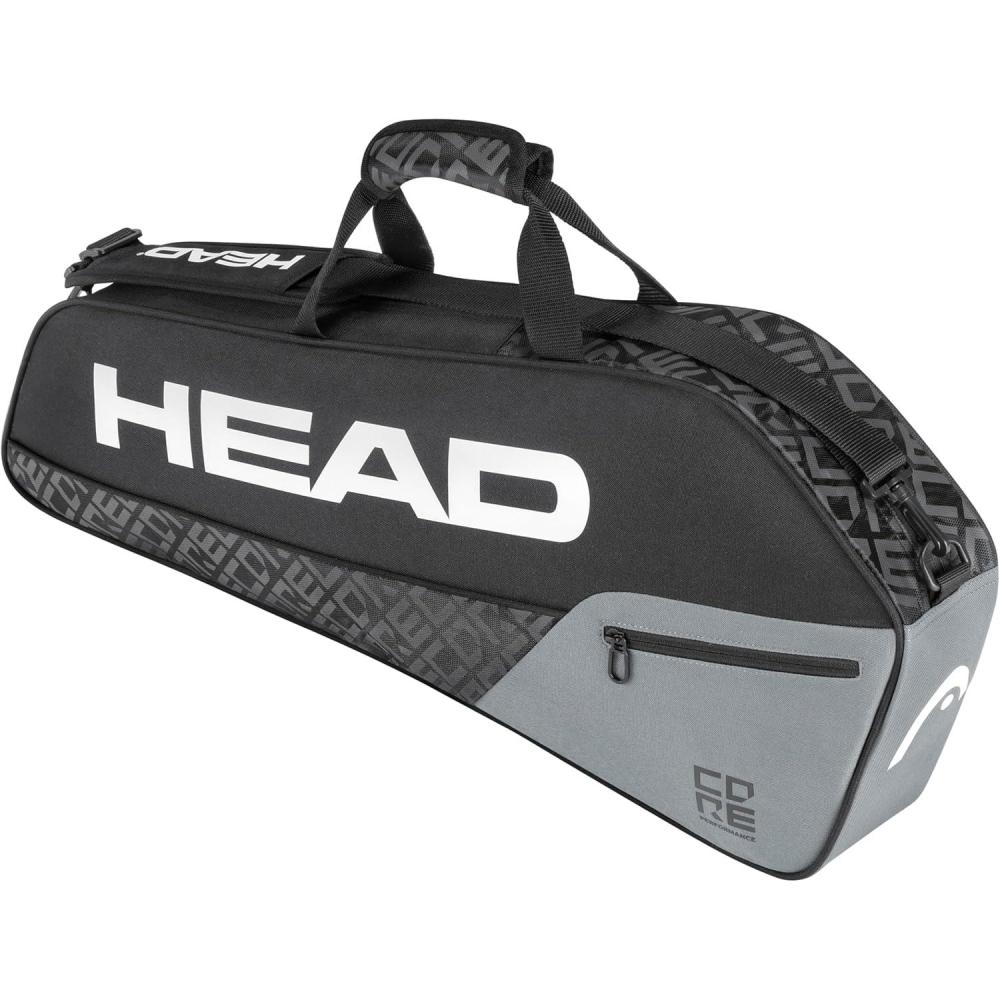 imageHEAD Core 3R Pro Tennis Racquet Bag Holds 3 Racquets Adjustable StrapBlack