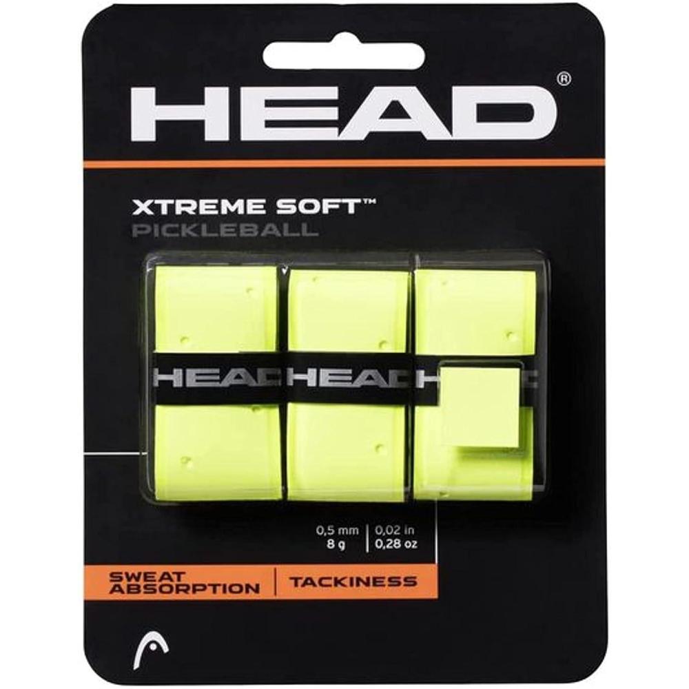 imageHEAD Extremesoft Pickleball Paddle Overgrip Tacky Paddle Grip Tape Yellow