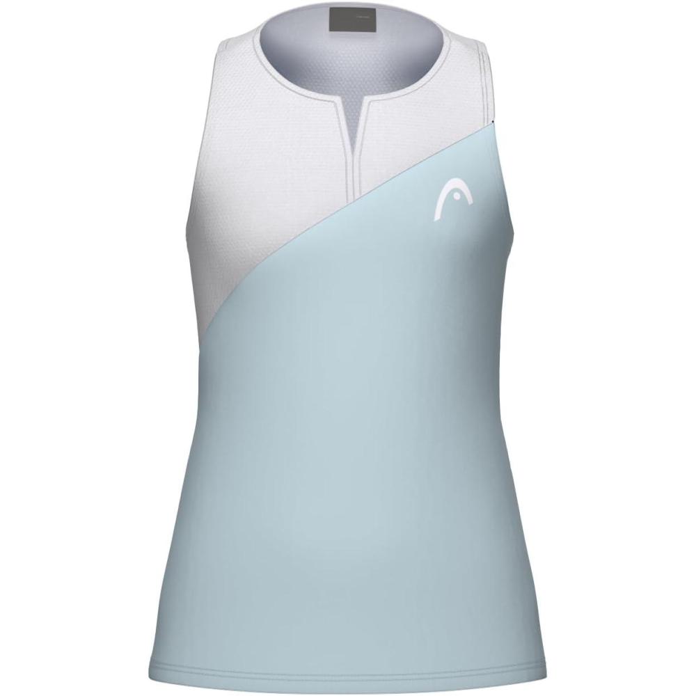 imageHEAD Girls Spirit Performance Tank Top Lightweight Moisture Wicking Sleeveless Athletic ShirtLight BlueWhite