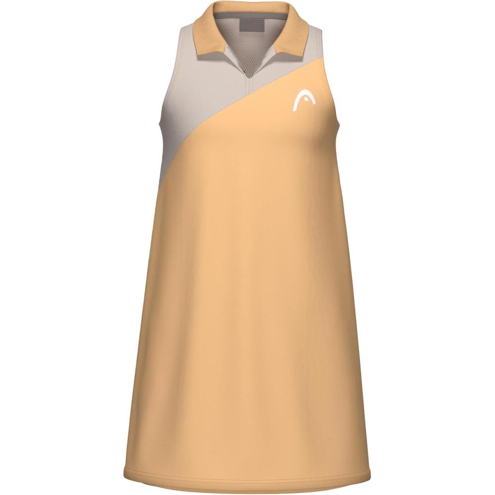 imageHEAD Girls Spirit Performance Tennis Dress with Builtin Shorts Moisture Wicking Athletic DressApricotLight Blue