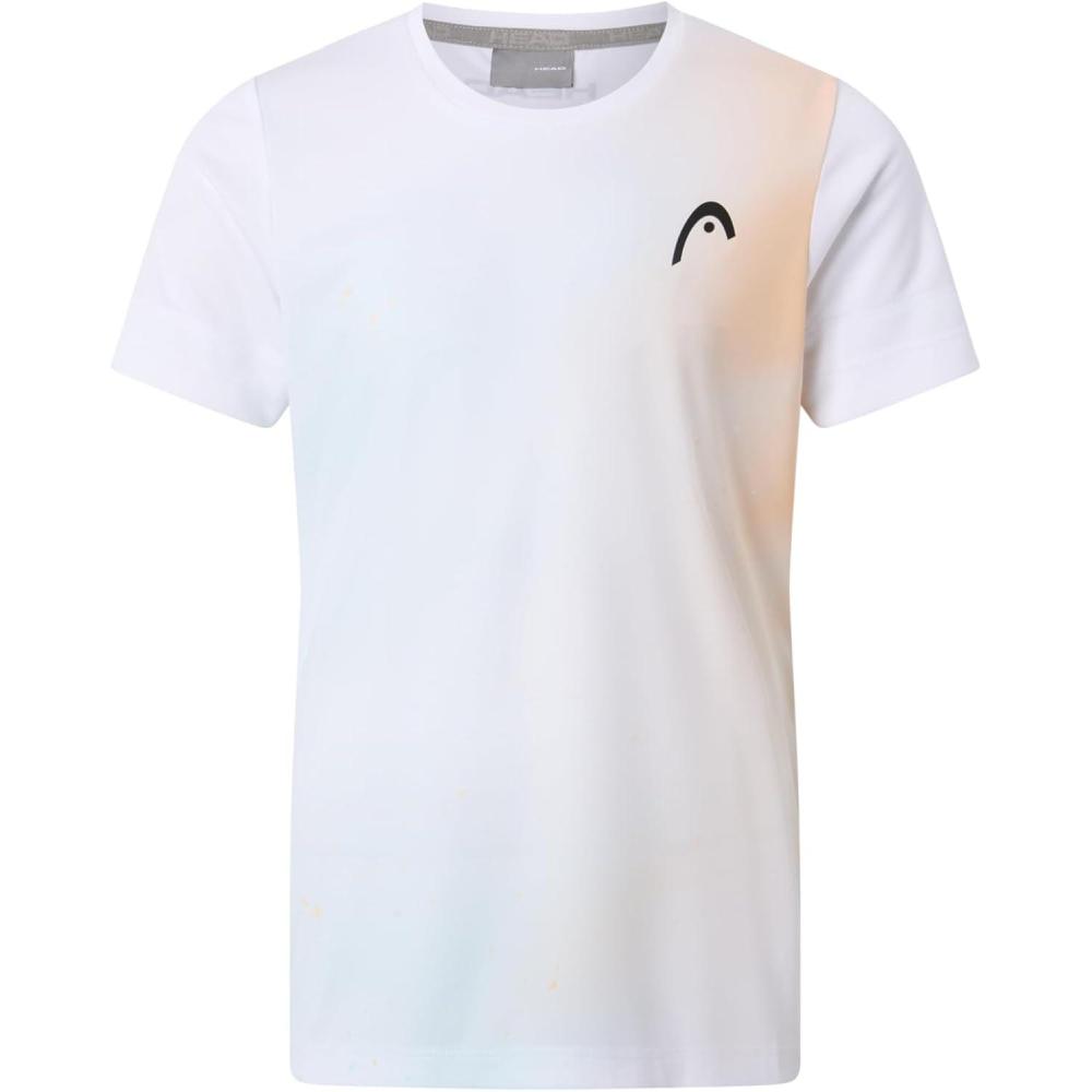 imageHEAD Girls TieBreak II Performance Tennis TShirt Moisture Wicking Athletic Top for Practice amp PlayApricot Print