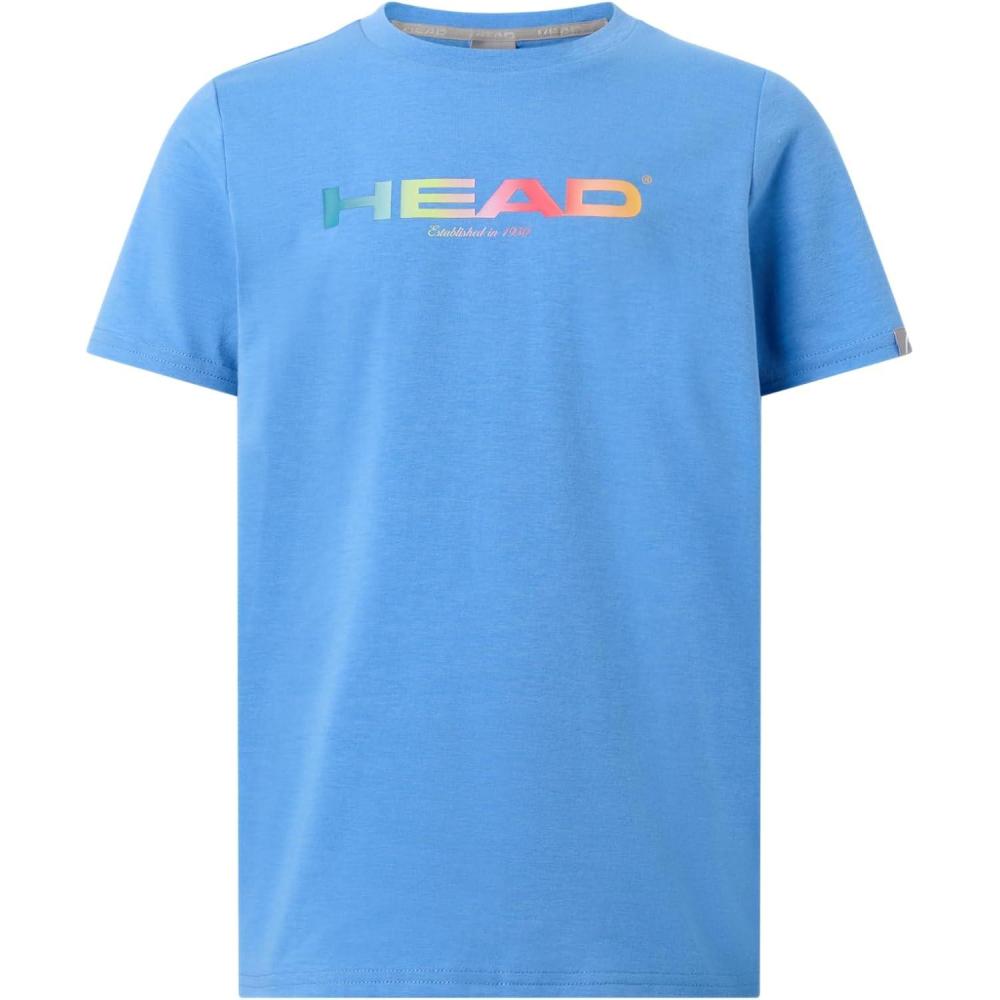 imageHEAD Junior Rainbow TShirt Soft Moisture Wicking Logo Tee for Sports amp Everyday WearAirforce Blue