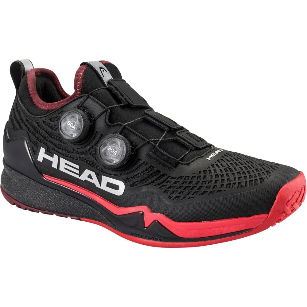 imageHEAD Mens Endure Pro BOA Tennis Shoe Lightweight Precision Fit Shock Absorbing DurableBlackRed