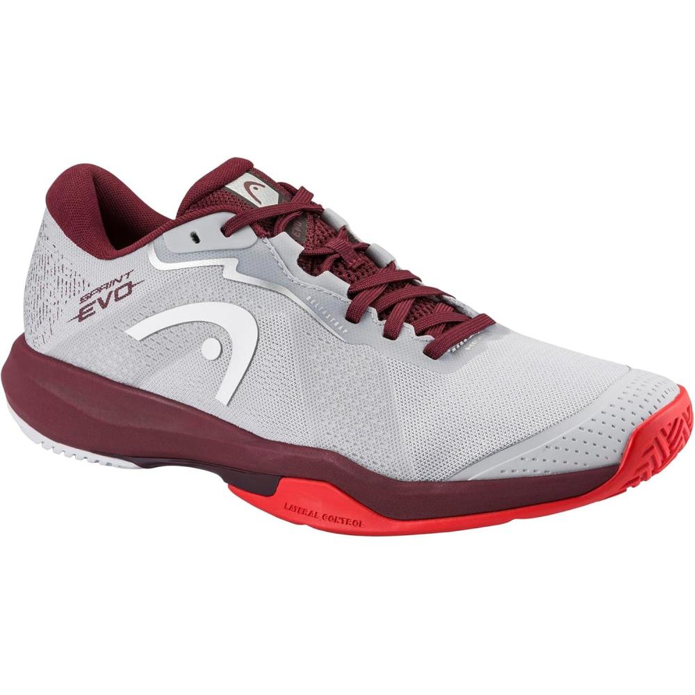imageHEAD Mens Sprint Evo 40 Tennis ShoeLight GreyRed
