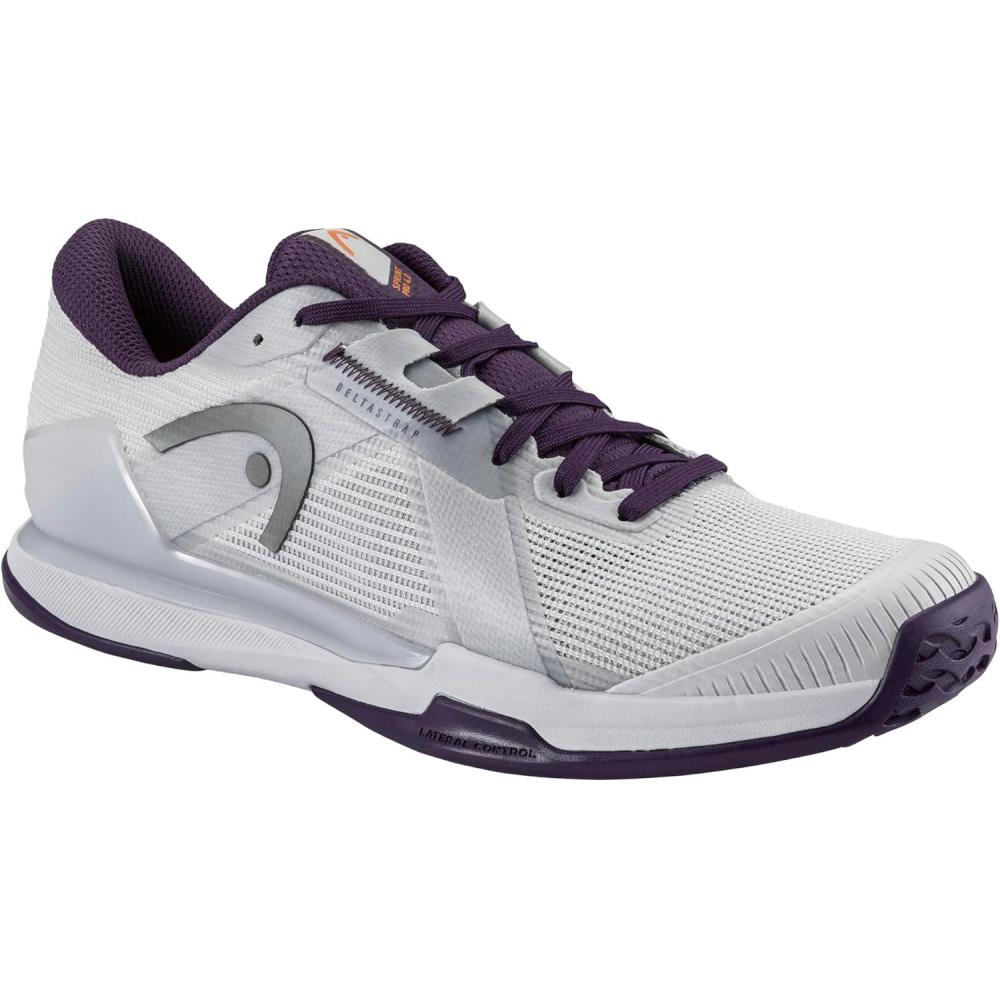 imageHEAD Mens Sprint Pro 40 Tennis Shoe Lightweight Breathable AllCourt amp Clay Energy ReturnLight GreyPurple Night