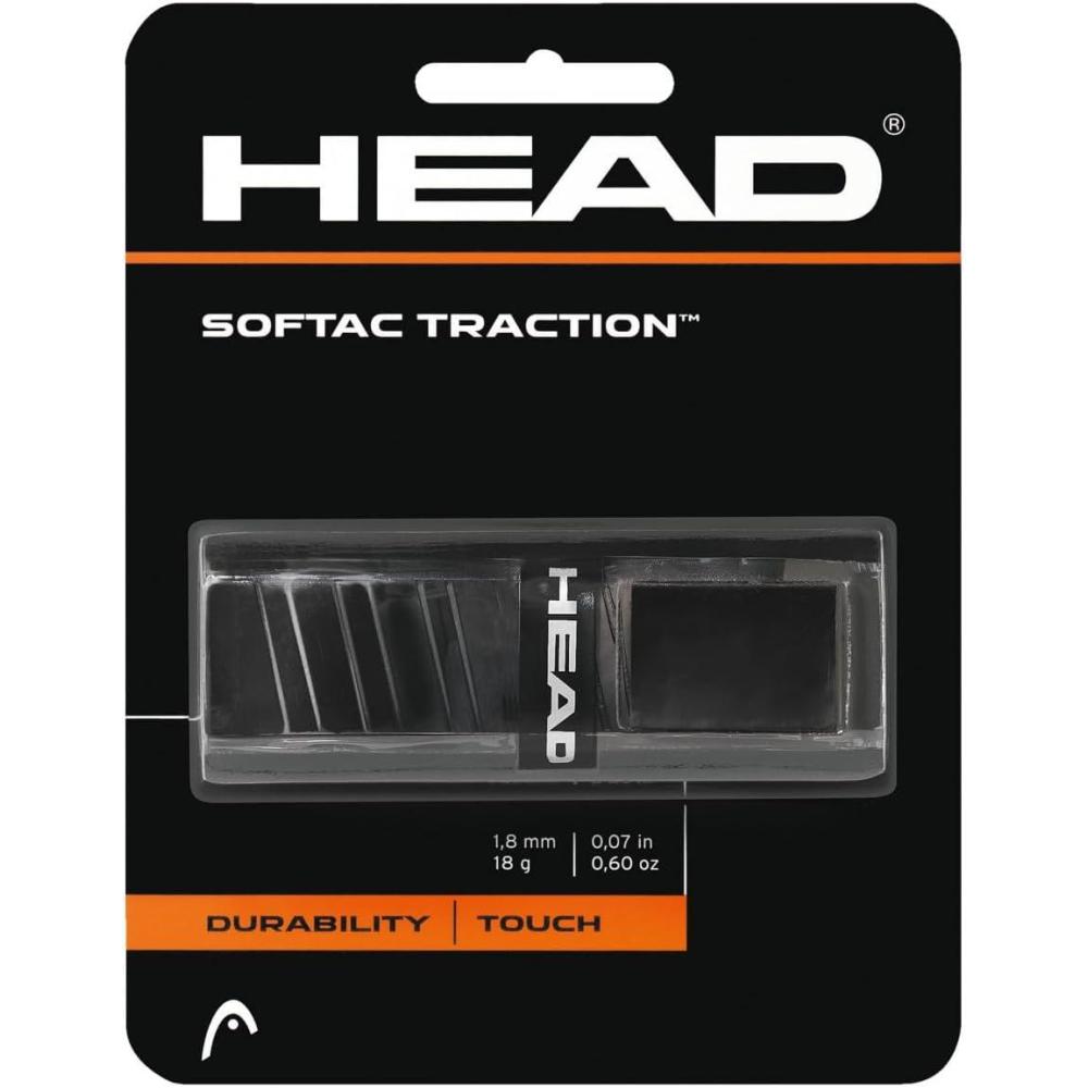 imageHEAD SofTac Traction Tennis Racket Replacement Grip  Tacky Racquet Handle Grip Tape  Black
