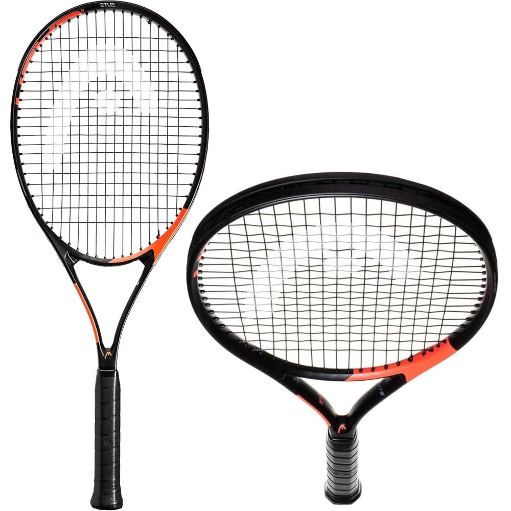 imageHEAD Ti Radical Elite Tennis Racket PreStrung Light Balance 27 Inch Racquet GrayOrange