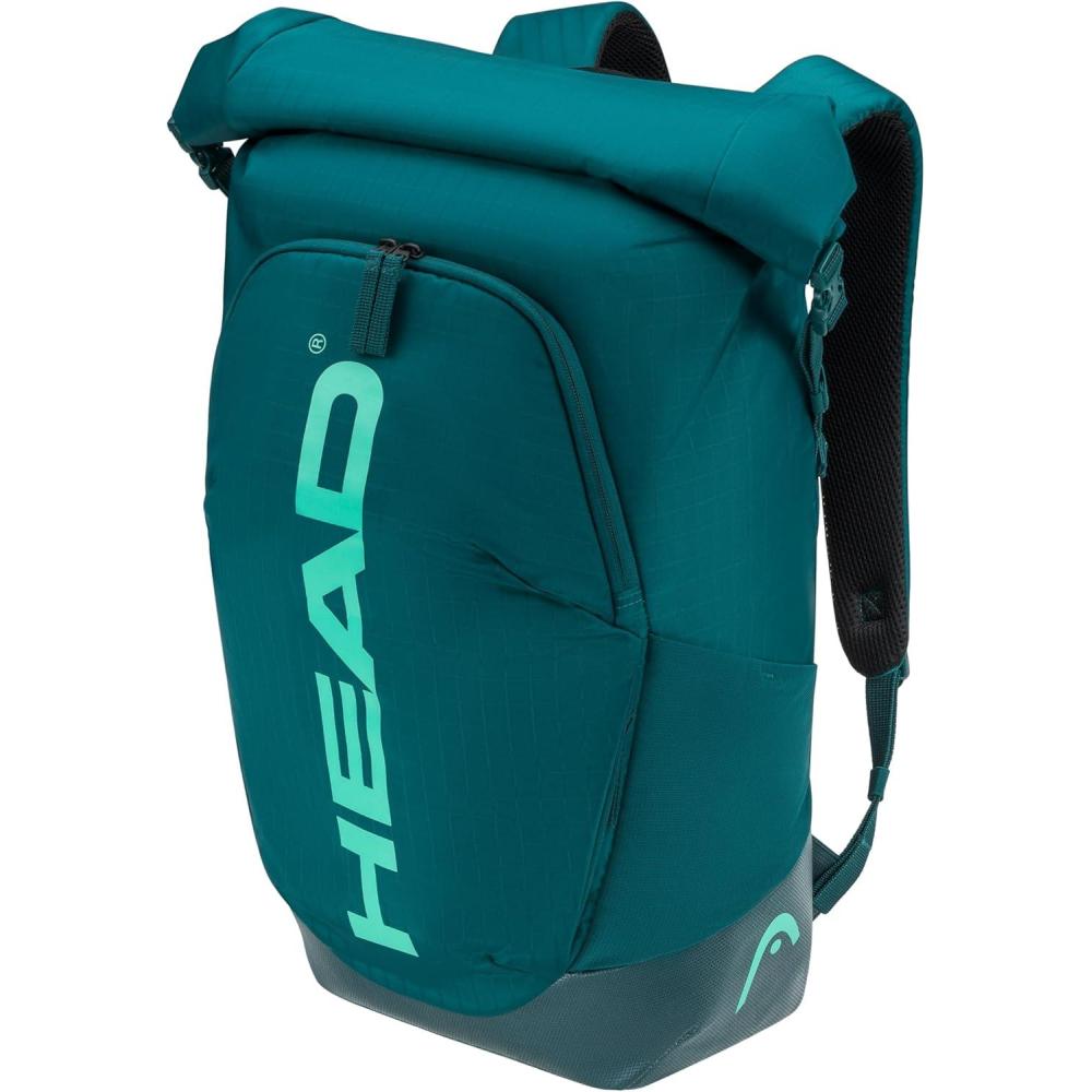 imageHEAD Tour Racqpack Tennis Bag Backpack Rolltop Design Holds Up to 3 Racquets Multiple Accessory Pockets Premium Travel amp Court BagGreen