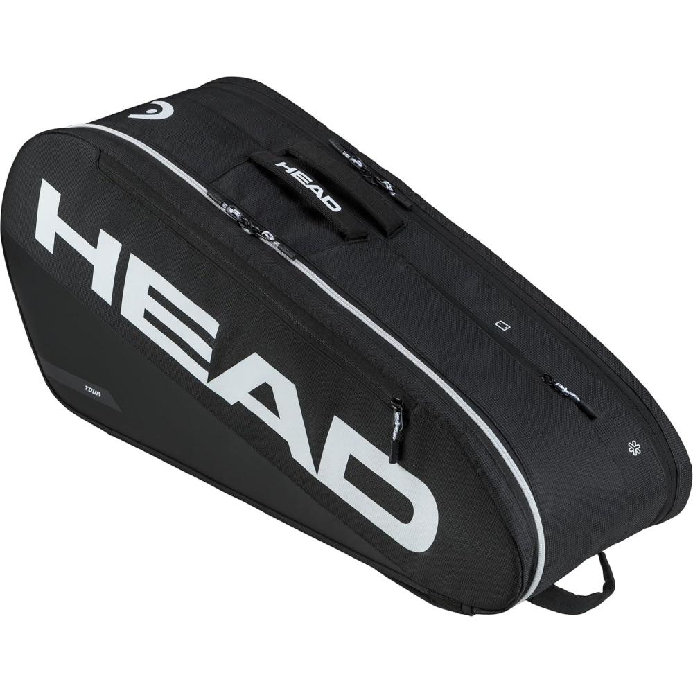 imageHEAD Tour Racquet Bag M 6R Tennis Bag Holds Up to 6 Racquets CCT Climate Control Technology 2 Main Compartments Shoe Pocket amp Backpack Carry SystemBlack