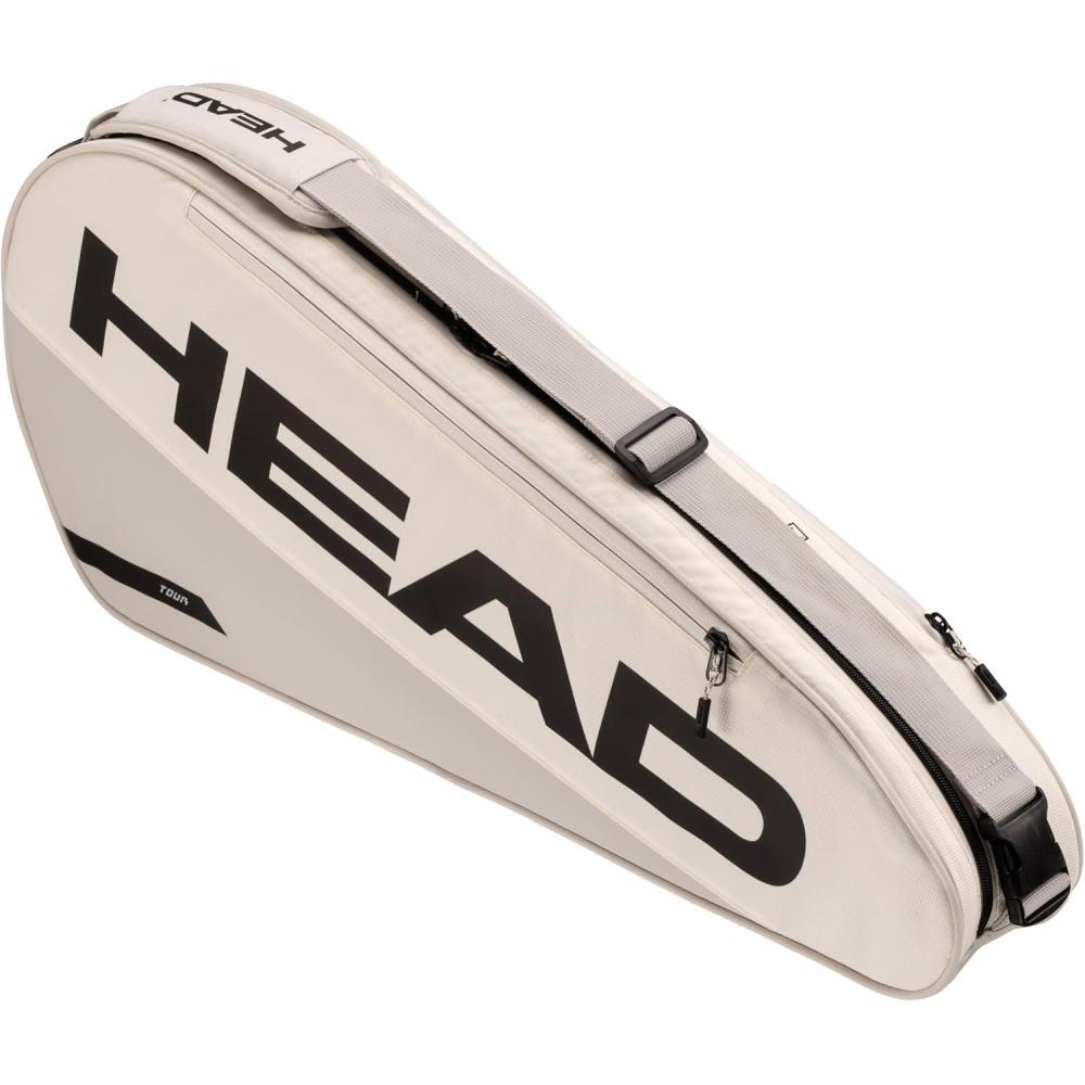 imageHEAD Tour Racquet Bag S 3R Tennis Bag Holds 3 Racquets Reflective Fabric Backpack Carry System External Phone Pocket amp Accessory StorageWhite
