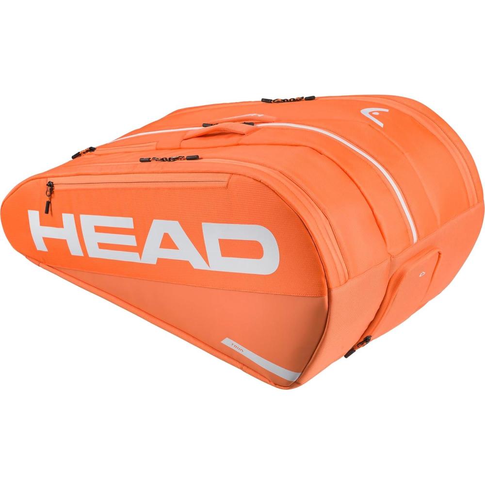 imageHEAD Tour Racquet Bag XL 12R Tennis Bag Holds Up to 12 Racquets CCT Climate Control Technology 3 Main Compartments Shoe Pocket amp Backpack Carry SystemOrange