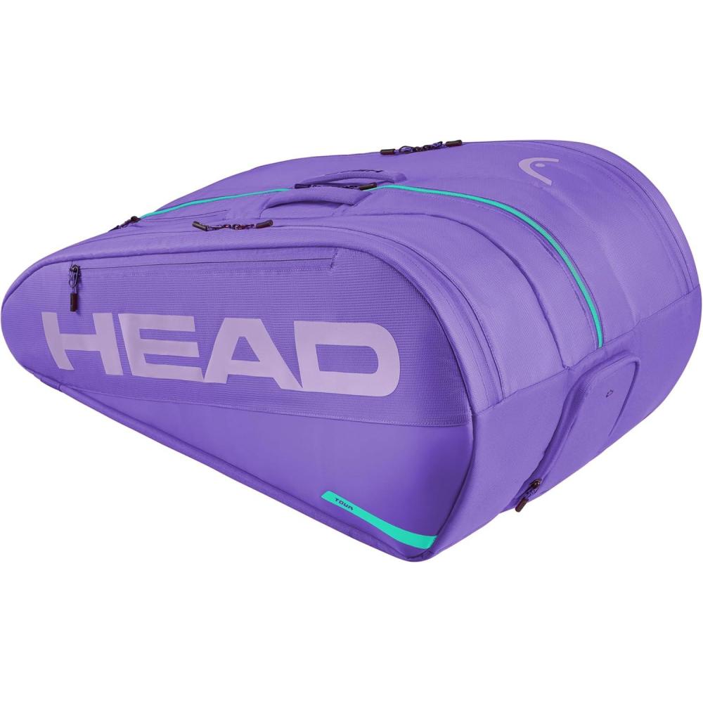 imageHEAD Tour Racquet Bag XL 12R Tennis Bag  Holds Up to 12 Racquets CCT Climate Control Technology 3 Main Compartments Shoe Pocket amp Backpack Carry SystemPurple