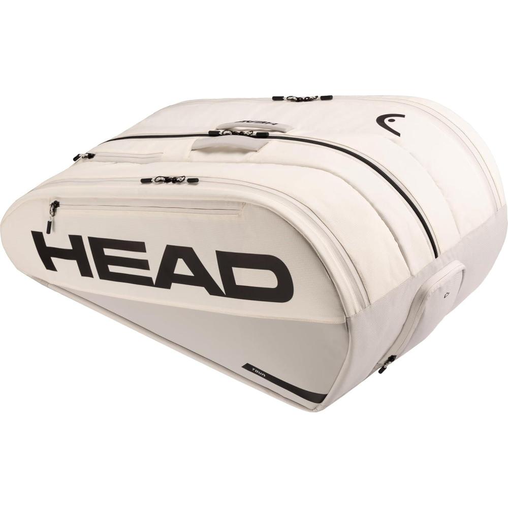 imageHEAD Tour Racquet Bag XL 12R Tennis Bag Holds Up to 12 Racquets CCT Climate Control Technology 3 Main Compartments Shoe Pocket amp Backpack Carry SystemWhite