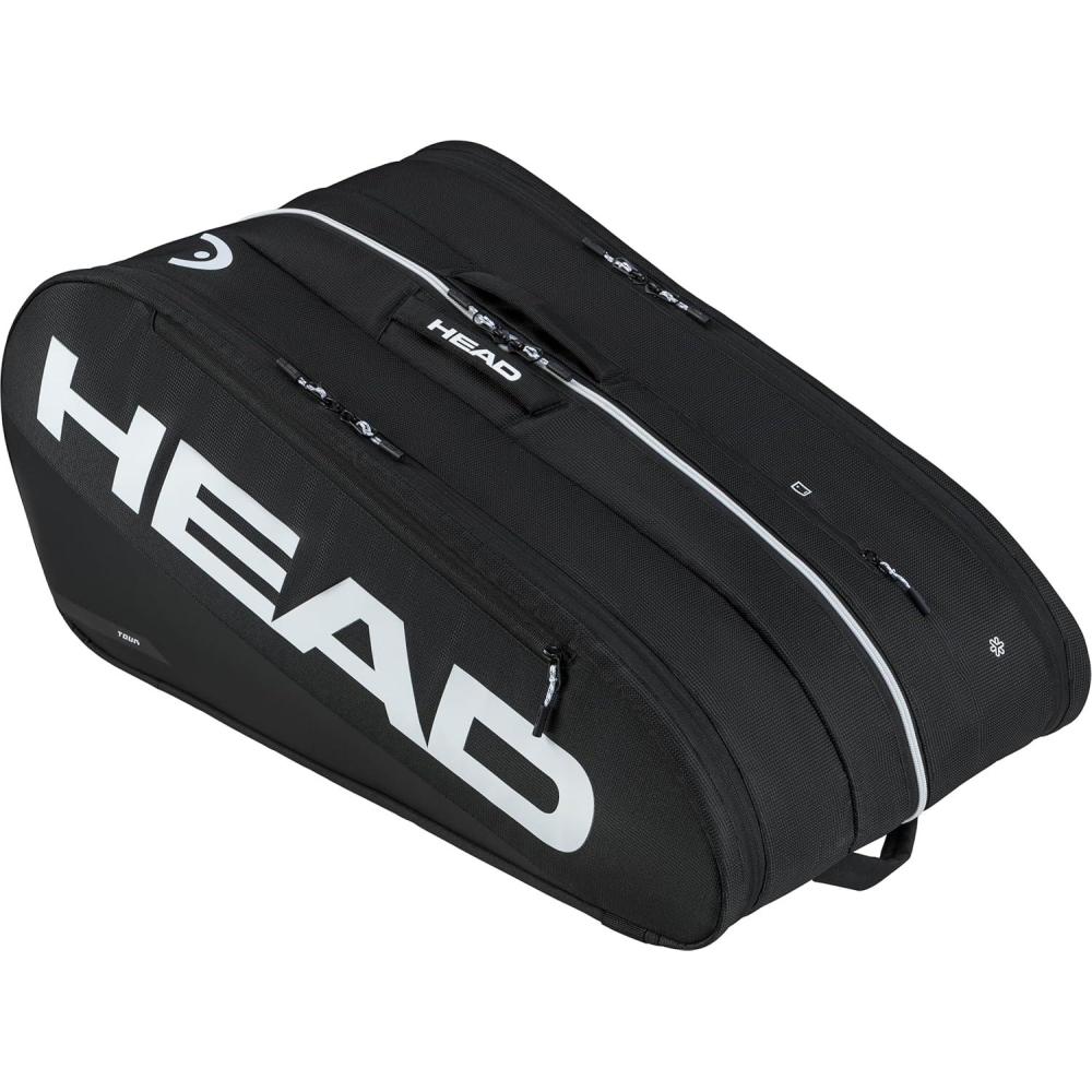 imageHEAD Tour Racquet Bag XL 12R Tennis Bag Holds Up to 12 Racquets CCT Climate Control Technology 3 Main Compartments Shoe Pocket amp Backpack Carry SystemBlack
