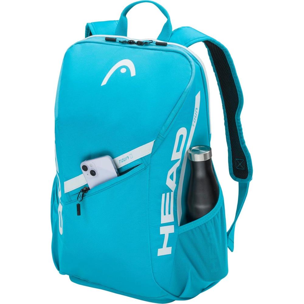 imageHEAD Tour Tennis Backpack 25L Holds 2 Racquets Shoe Compartment Phone Pocket Water Bottle amp Ball Can PocketsBlue
