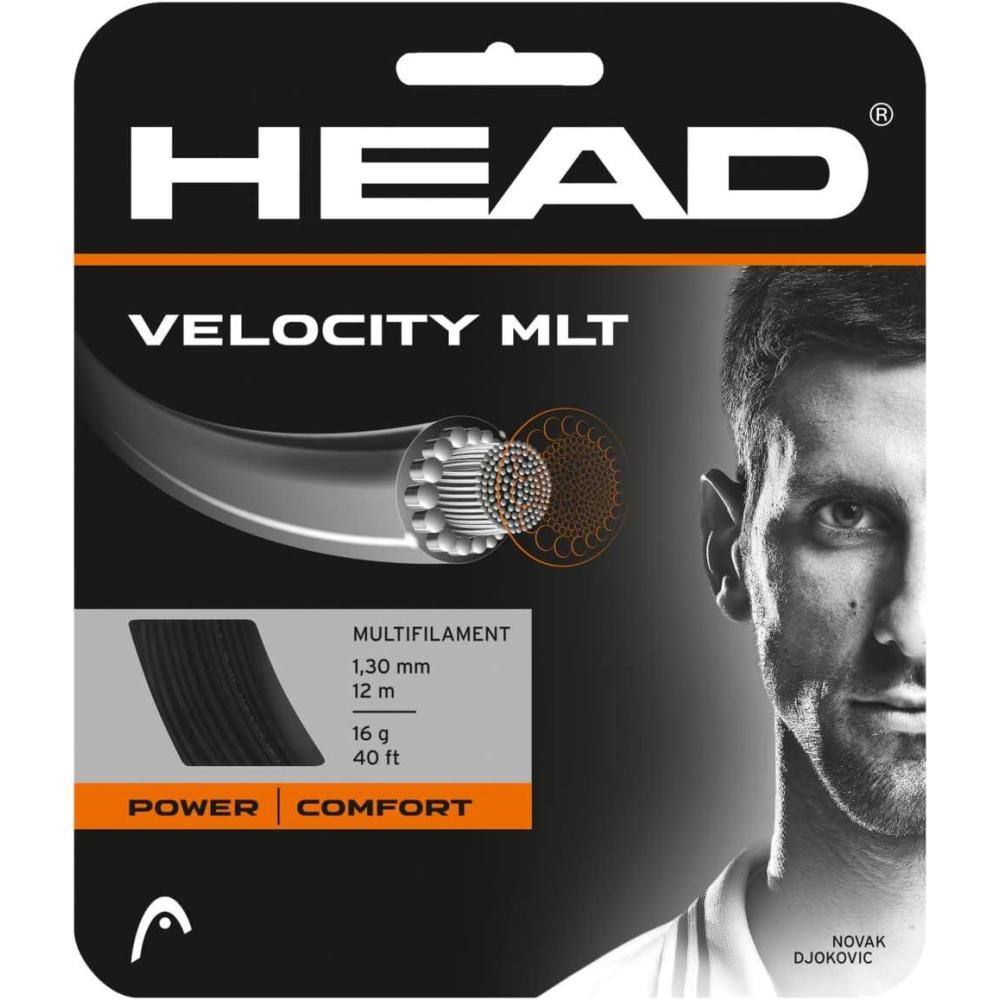 imageHEAD Velocity MLT Tennis Racket String 40 Set Multifilament Racquet StringBlack