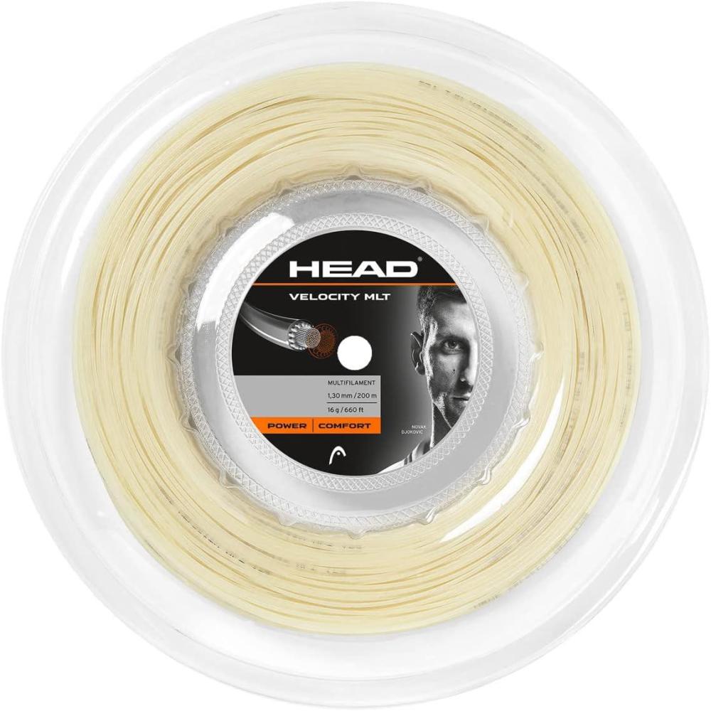 imageHEAD Velocity MLT Tennis Racket String 660 Reel Multifilament Racquet StringNatural