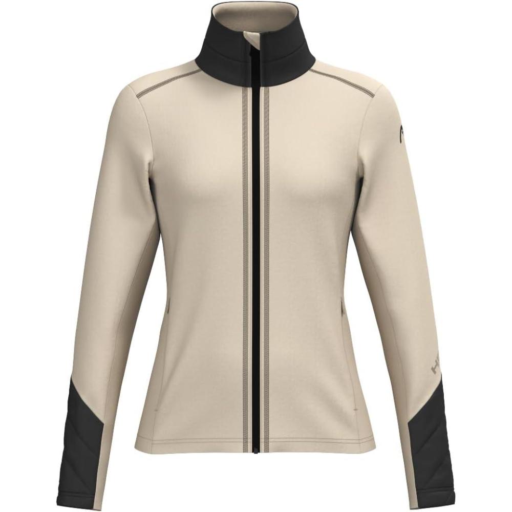 imageHEAD Womens Asteria Full Zip Midlayer Power Stretch QuickDry Performance StandUp CollarCream