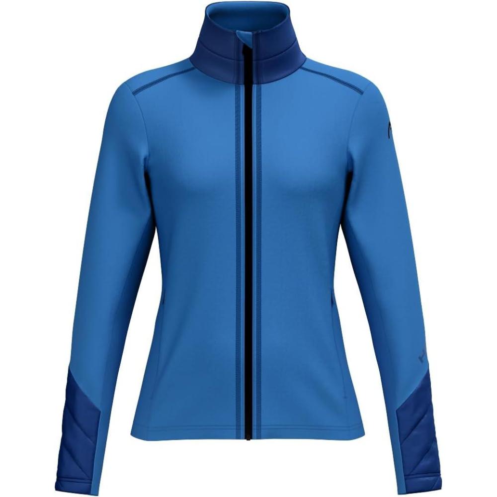 imageHEAD Womens Asteria Full Zip Midlayer Power Stretch QuickDry Performance StandUp CollarFrench Blue