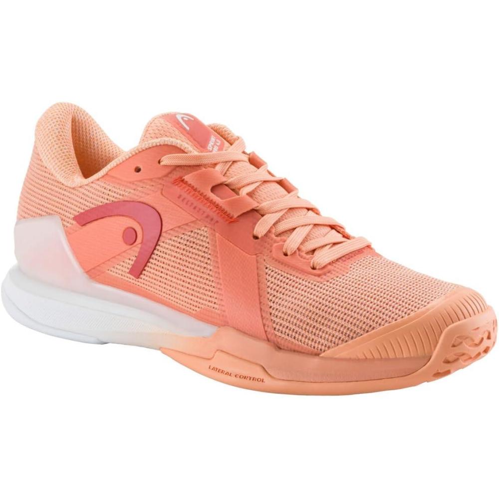 imageHEAD Womens Sprint Pro 40 Tennis Shoe Lightweight Breathable AllCourt PerformanceCoral White