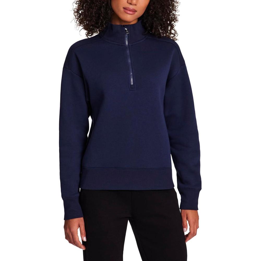 imageHEAD Womens Supersoft Fleece Halfzip Relaxed Fit Midweight Fleece MaterialDress Blue