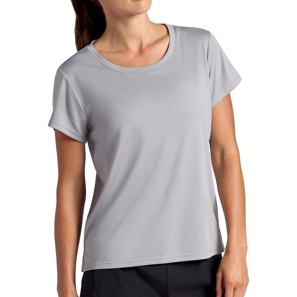 imageHead Womens Backspin Crewneck TShirt Slim Fit Lightweight and Breathable Mesh FabricAlloy