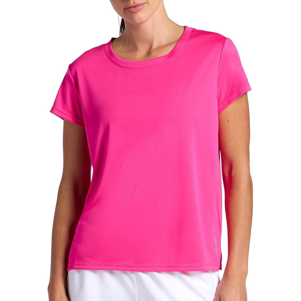 imageHead Womens Backspin Crewneck TShirt Slim Fit Lightweight and Breathable Mesh FabricProud Pink