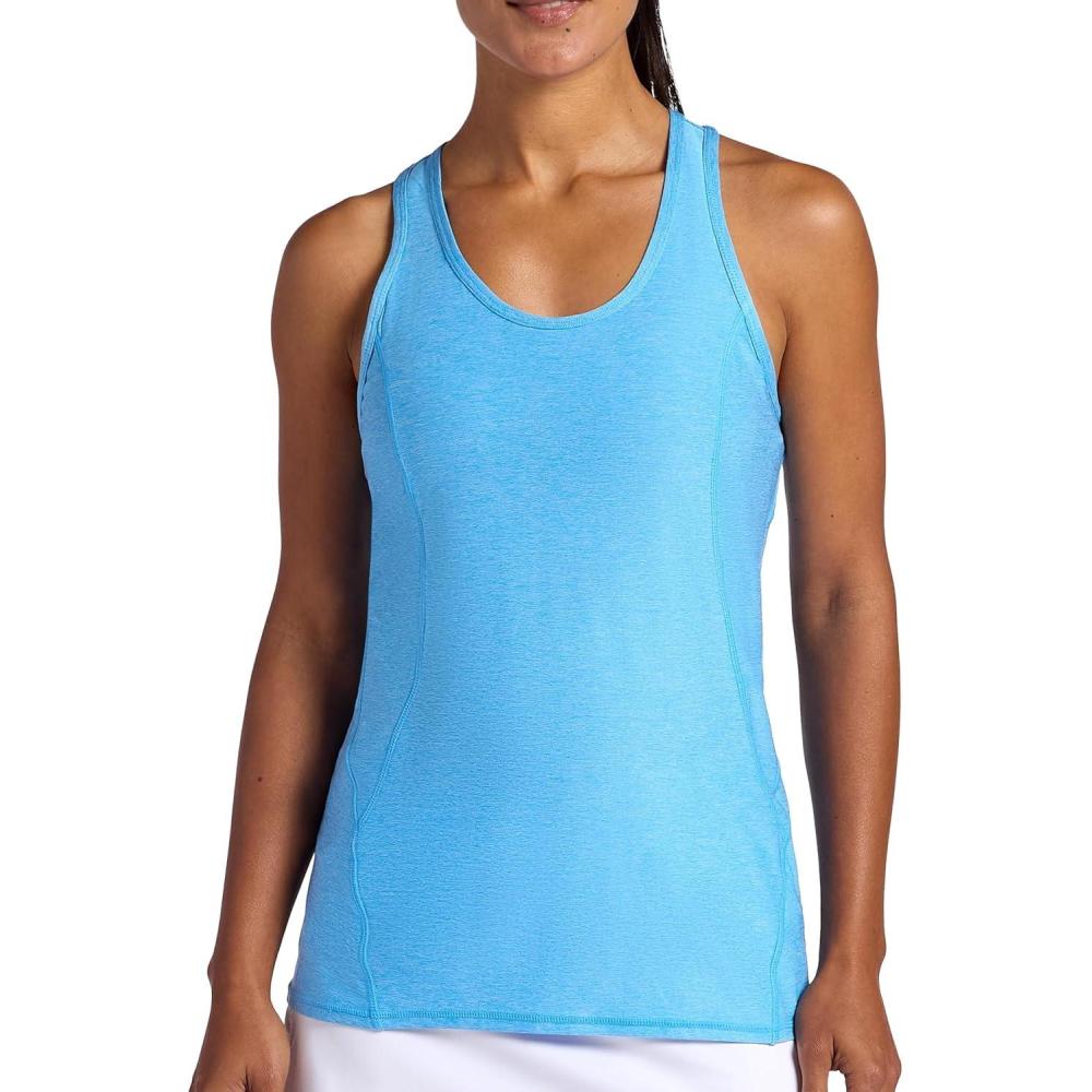 imageHead Womens Break Point Tank Top Slim Fit Lightweight Heathered MaterialAzure Blue Heather