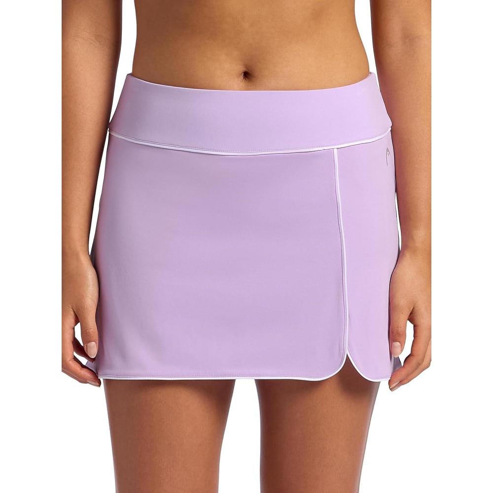 imageHead Womens Breakpoint Piping Skort Standard Fit MidRise Stretch Midweight Material Builtin Compression ShortsLavendula