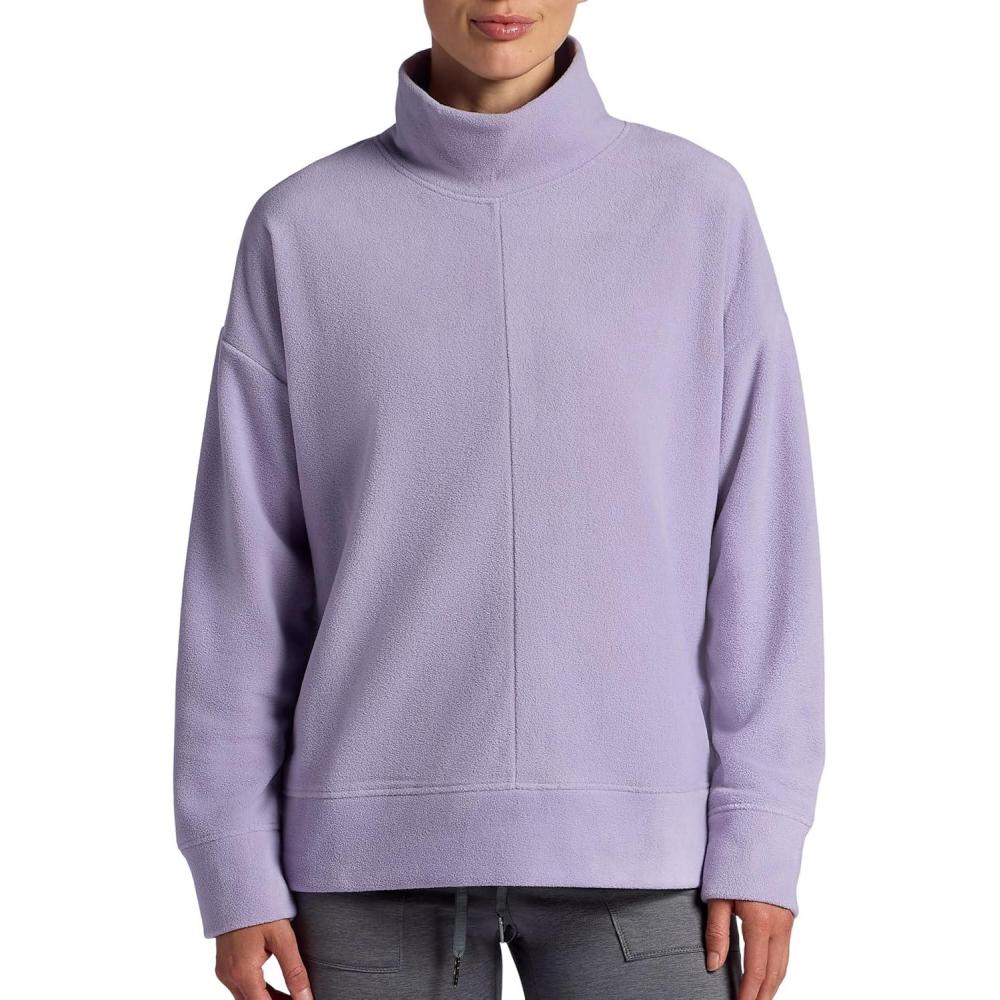 imageHead Womens Cozy Cowl Neck Pullover Relaxed Fit Soft Midweight MaterialHeirloom Lilac