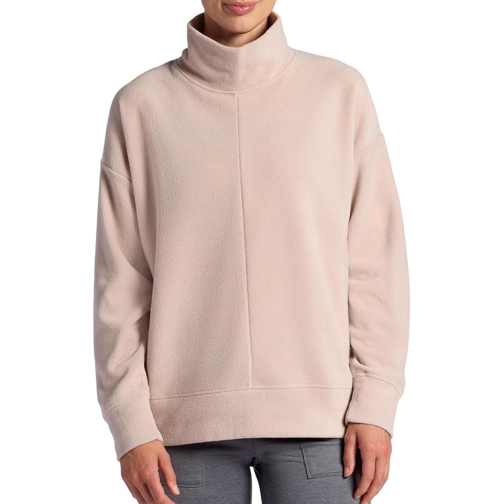 imageHead Womens Cozy Cowl Neck Pullover Relaxed Fit Soft Midweight MaterialMushroom