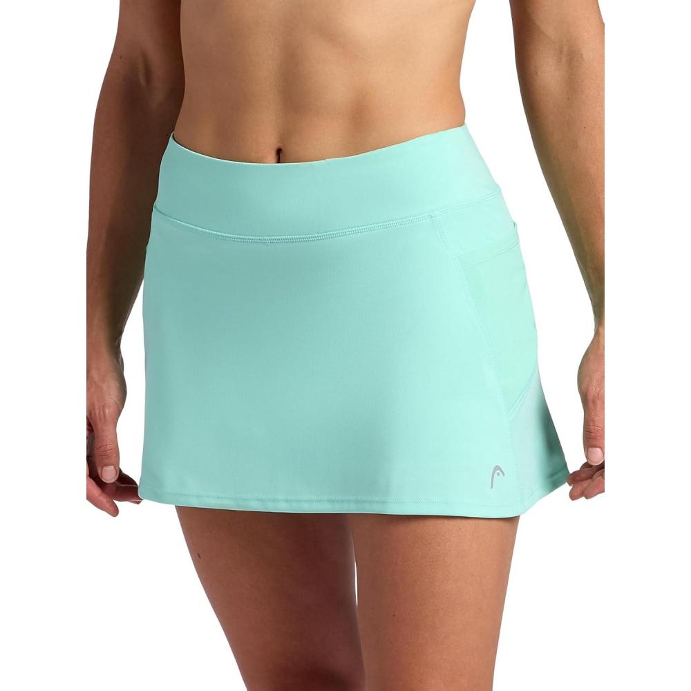 imageHead Womens Crosscourt Mesh Panel Skort Standard Fit 13 Inseam Builtin Compression Shorts with PocketsYucca