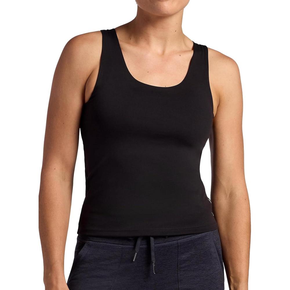 imageHead Womens MediumImpact Everyday Bra Tank Top Slim Fit Stretch Midweight Material MoistureWickingBlack