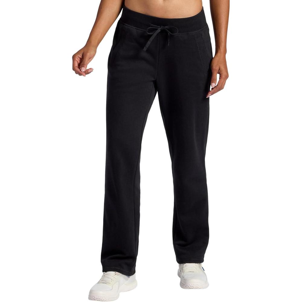 imageHead Womens Straight Leg Pant Relaxed Fit Midweight Fleece MaterialBlack