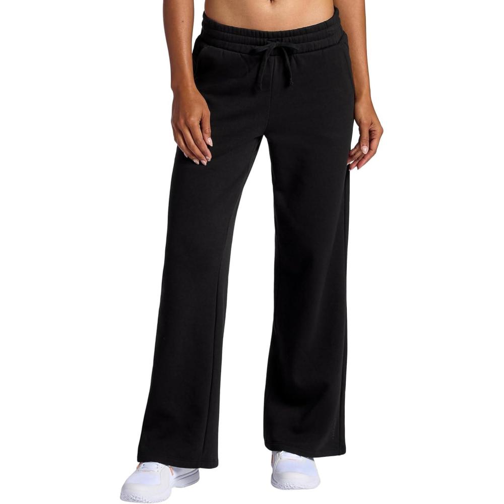 imageHead Womens Wide Leg Pant Relaxed Fit 30 Inseam Soft Heavyweight Material BlackBlack